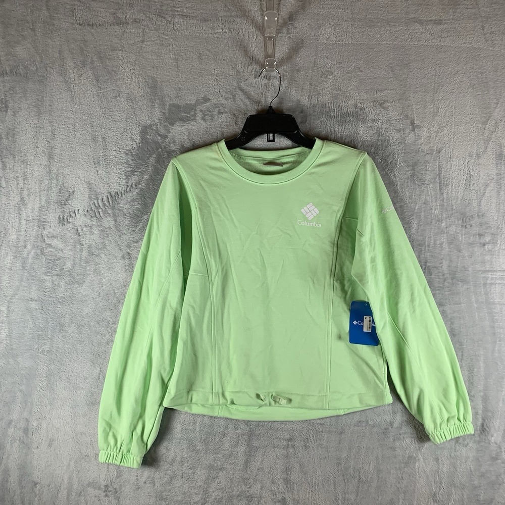 Columbia Women's XS Sweatshirt Green Trek Seasonal Crew Neck Long Sleeve NWT